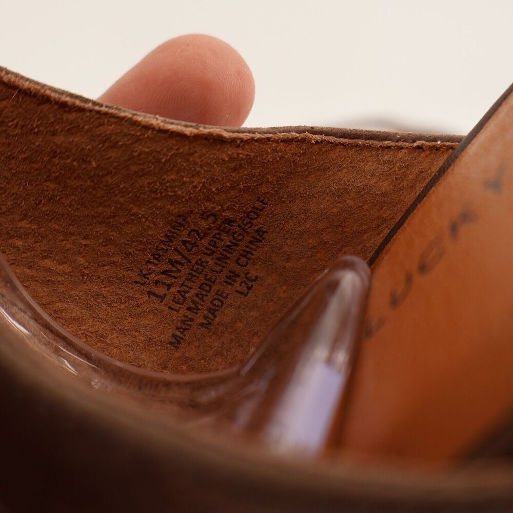Lucky Brand Tasmina Women's Leather Ankle Strap Block Heel Brown Size 11M - Picture 10 of 11